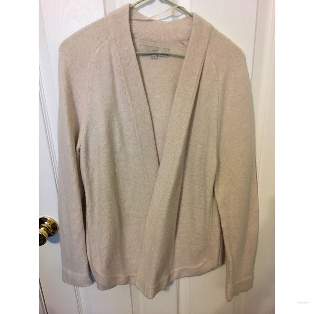Loft light pink cardigan